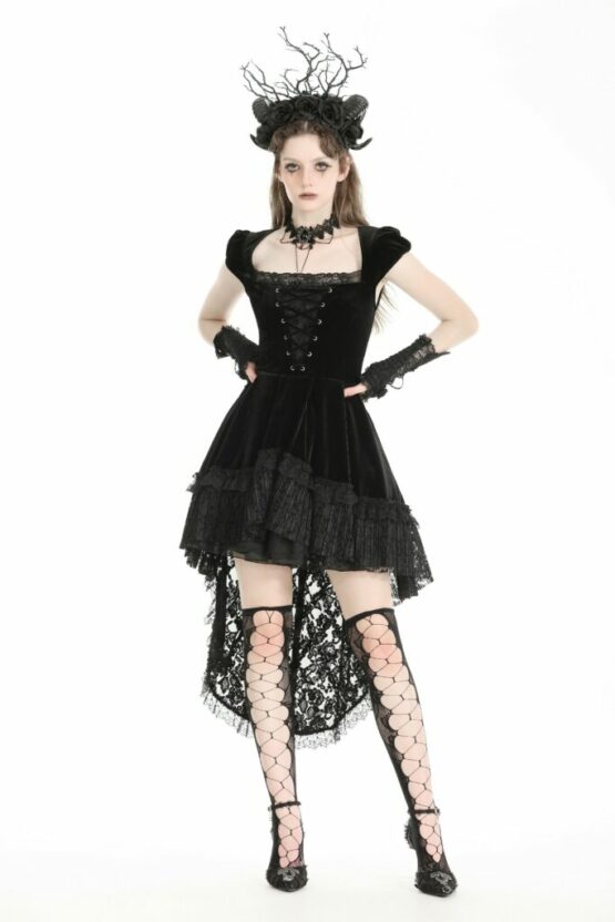 DW959 - Gothic shell-sleeve dark swallowtail princess dress - Image 6