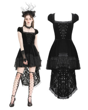 DW959 - Gothic shell-sleeve dark swallowtail princess dress