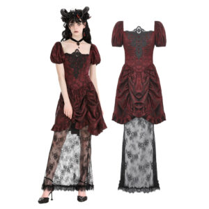 DW982 - Gothic retro red court dress
