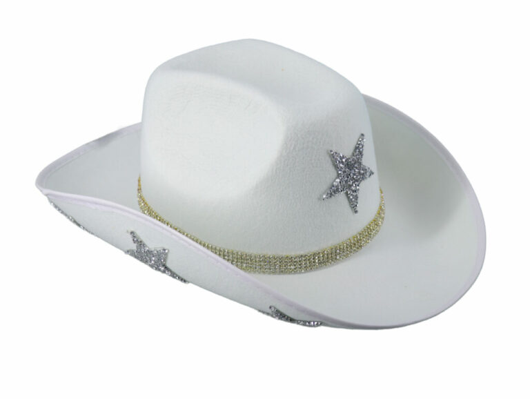 JC569 - Cowboy Hat with Stars and Rhinestone Chain - Image 5