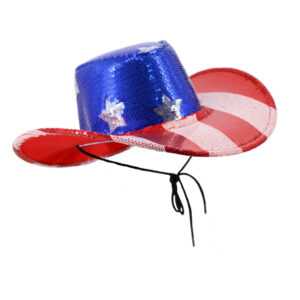 JC570 - USA Flag Sequins Cowboy Hat