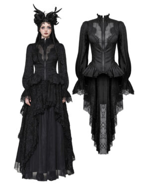 JW271 - Peplum lace tailcoat