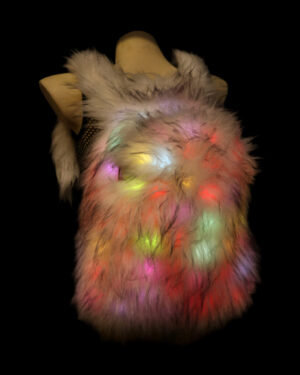LED187 - LED faux fur backpack