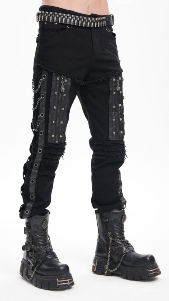 PT261 - Distressed black denim pants - Image 3