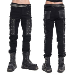 PT261 - Distressed black denim pants