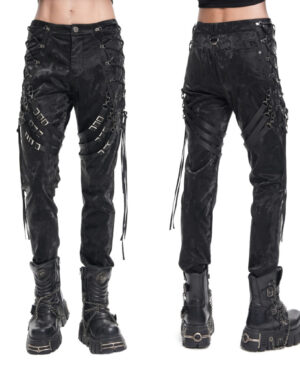 PT264 - Side lacing and buckle shiny pants