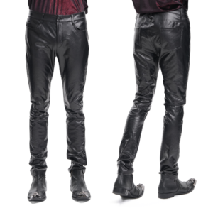 PT267 - PU leather embossed pants
