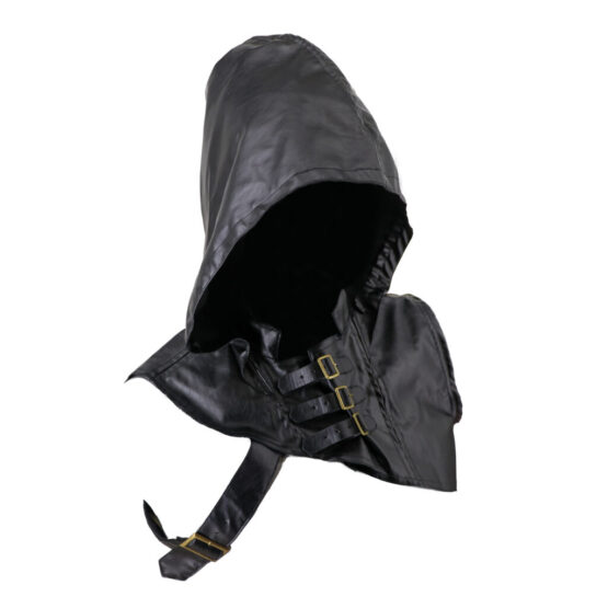 RL5006 - Hooded vest cloak-Black - Image 2