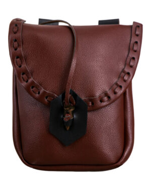 RL5007 - Brown stitch pleather waist bag
