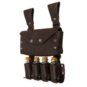 RL5009 - Medieval pleather alchemy waist bag with bottle holders