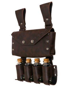 RL5009 - Medieval pleather alchemy waist bag with bottle holders