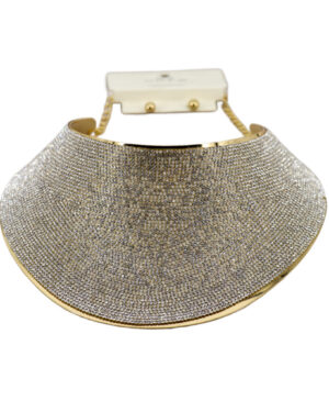 RNE30772 - Wide statement rhinestone choker
