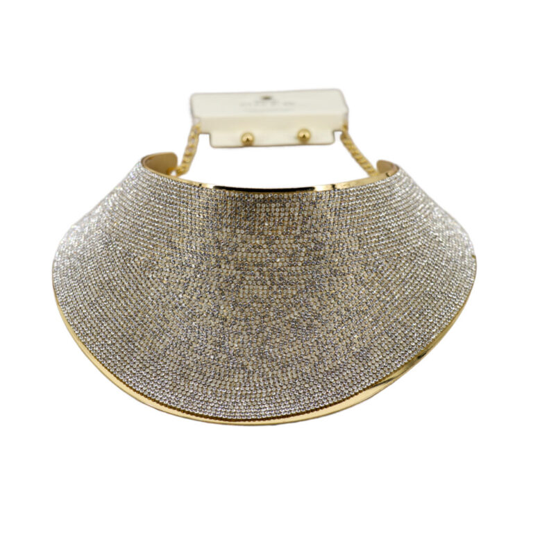 RNE30772 - Wide statement rhinestone choker