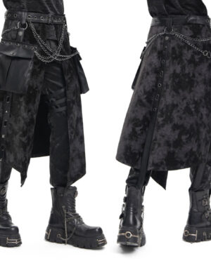 SKT228 - Belted kilt with chain and side bags