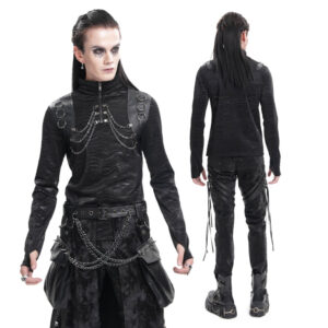 TT284 - Mock neck long sleeve with chains