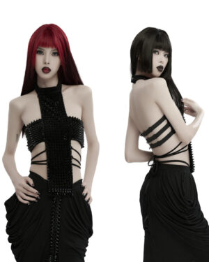 WS716 - Gothic cross halter top