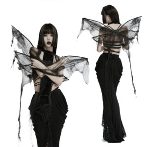 WS736 - Gothic butterfly shimmer mesh wings