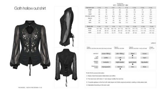 WY1635 - Hollow out shirt - Image 5