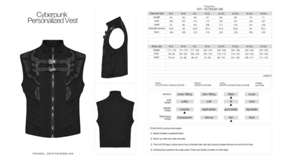WY1672 - Cyberpunk personalized vest - Image 7