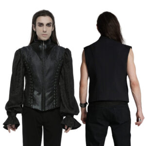 WY1699 - Goth textured jacquard woven vest