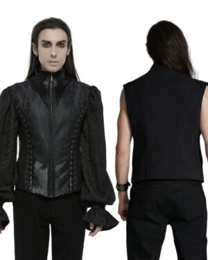 WY1699 - Goth textured jacquard woven vest