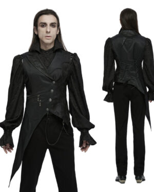 WY1720 - Dark night goth asymmetric vest
