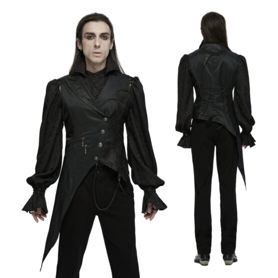 WY1720 - Dark night goth asymmetric vest
