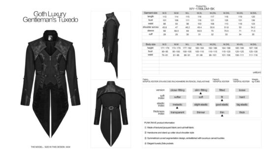 WY1789 - Textured jacquard and twill luxury tuxedo-M - Image 5