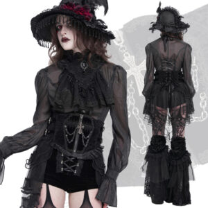 AS205 - Cross and chain coffin design corset