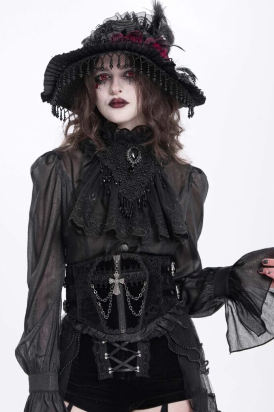 AS205 - Cross and chain coffin design corset - Image 2