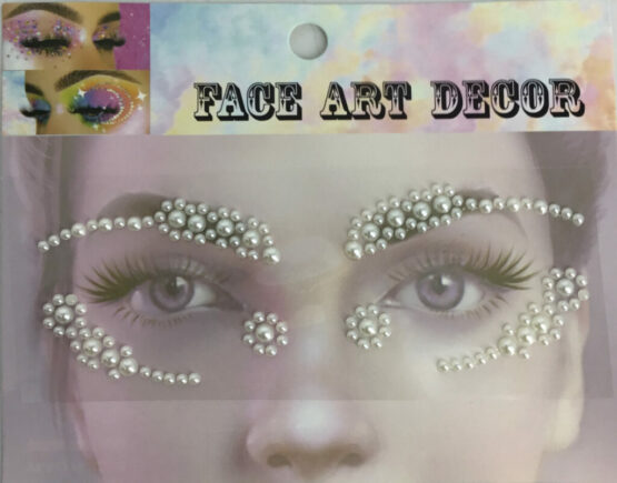 1149 - Pearl  Face Gems - white