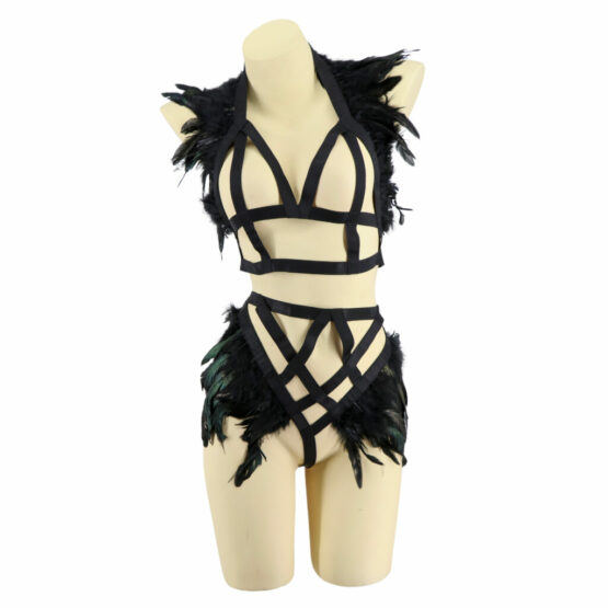 4255 - Feather Bandage Lingerie Set - Image 4