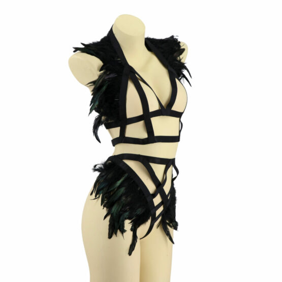 4255 - Feather Bandage Lingerie Set - Image 5