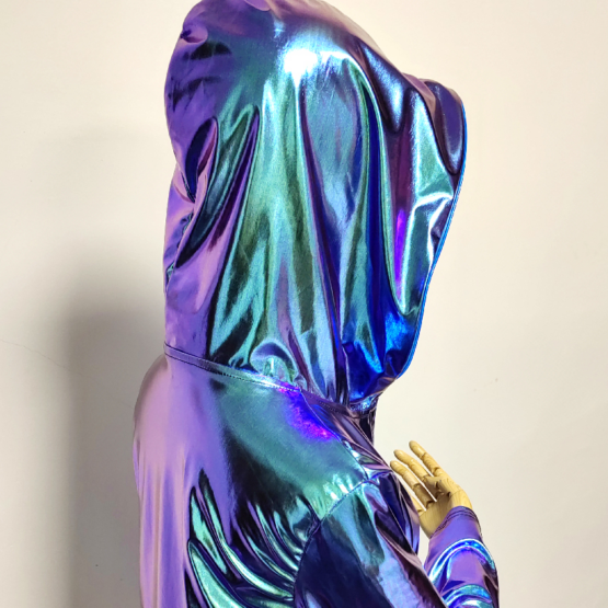 LED106 - LED Metallic Shiny Hoodie - Image 5