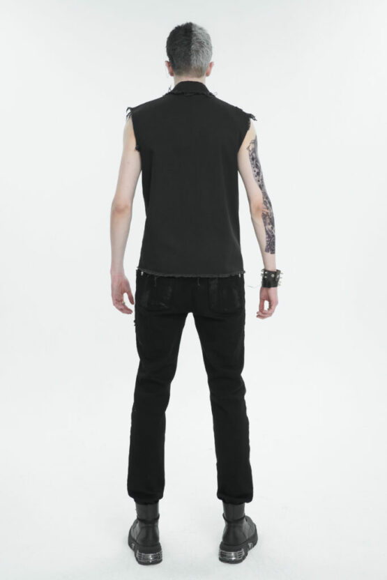 SHT102 - Distressed Button Down Vest - Image 3