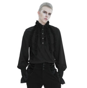 SHT10401 - High Collar Ruffle Row Gothic Shirt