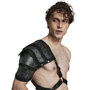 WS553 - Embossed Leather Shoulder Armor-XL-3L