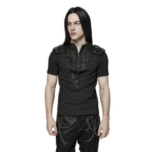 WT787 - Tattered Knit Fabric Mesh Tshirt