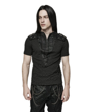 WT787 - Tattered Knit Fabric Mesh Tshirt