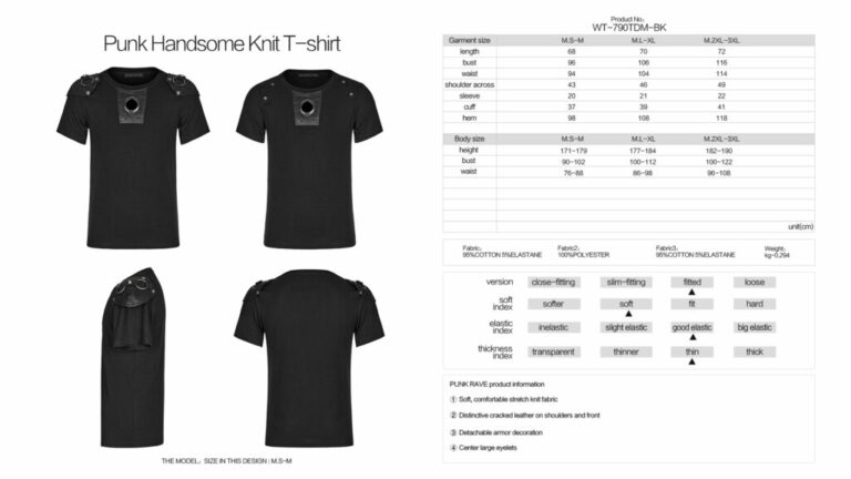 WT790 - Punk Knit T-Shirt - Image 5