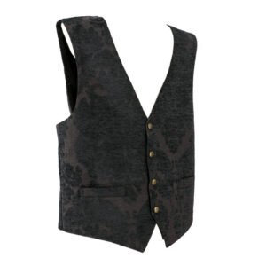 200114 - Damask floral brocade pirate vest