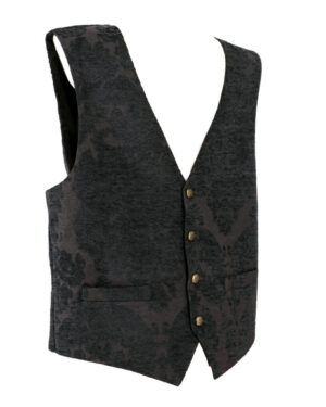 200114 - Damask floral brocade pirate vest