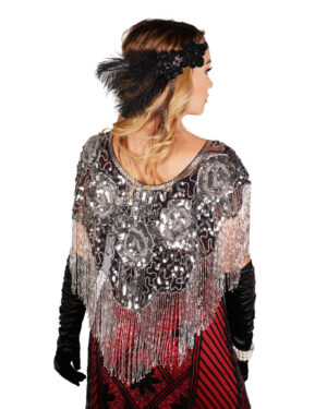 1006 - Beaded Shawl with Roses
