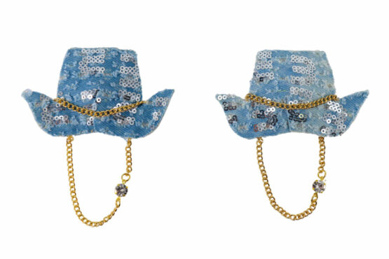 1104 - Cowboy Nipple Pastie with Chain - Image 2
