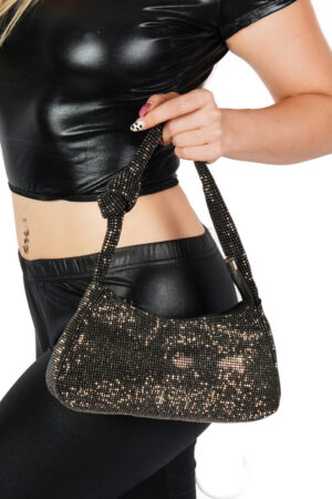 3835 - Knotted Rhinestone Clutch Handbag