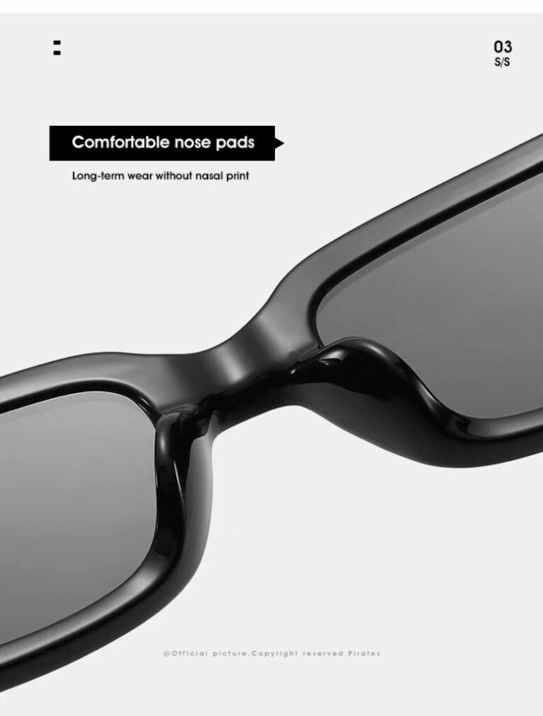 55471 - Sunglasses - Unisex Rectangular Black / Yellow Frame - Image 3