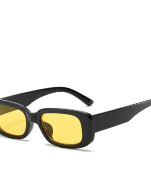 55471 - Sunglasses - Unisex Rectangular Black / Yellow Frame