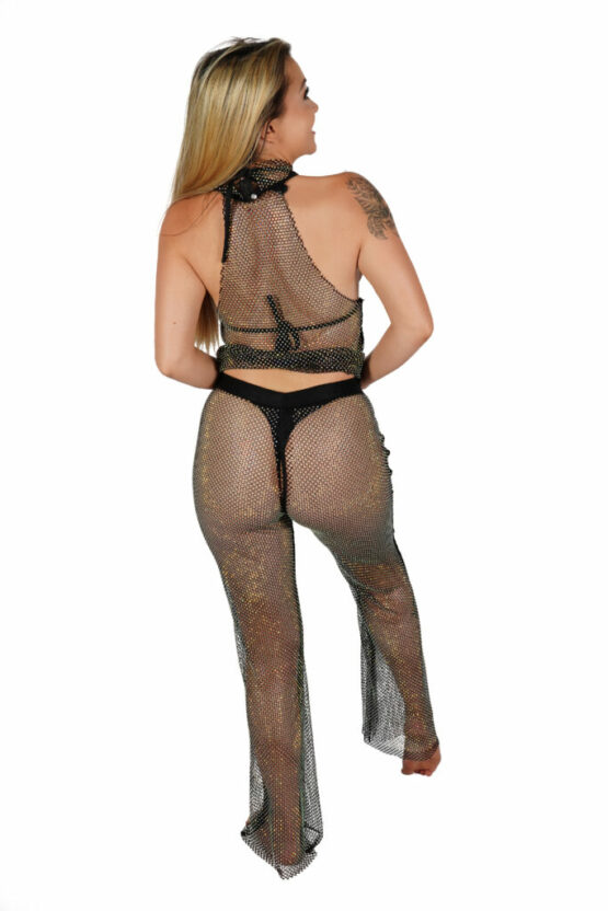 8432 - Rhinestone Mesh Pants - Image 6