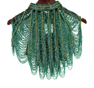 8884 - Beaded Shawl / Capelete green