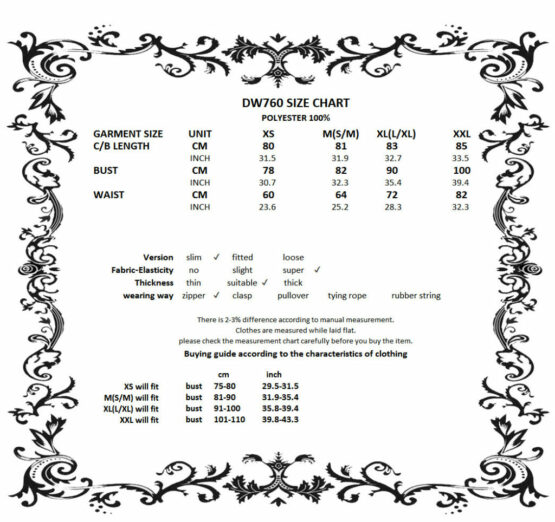 DW760 - Gothic Lace Up Dress - Image 6